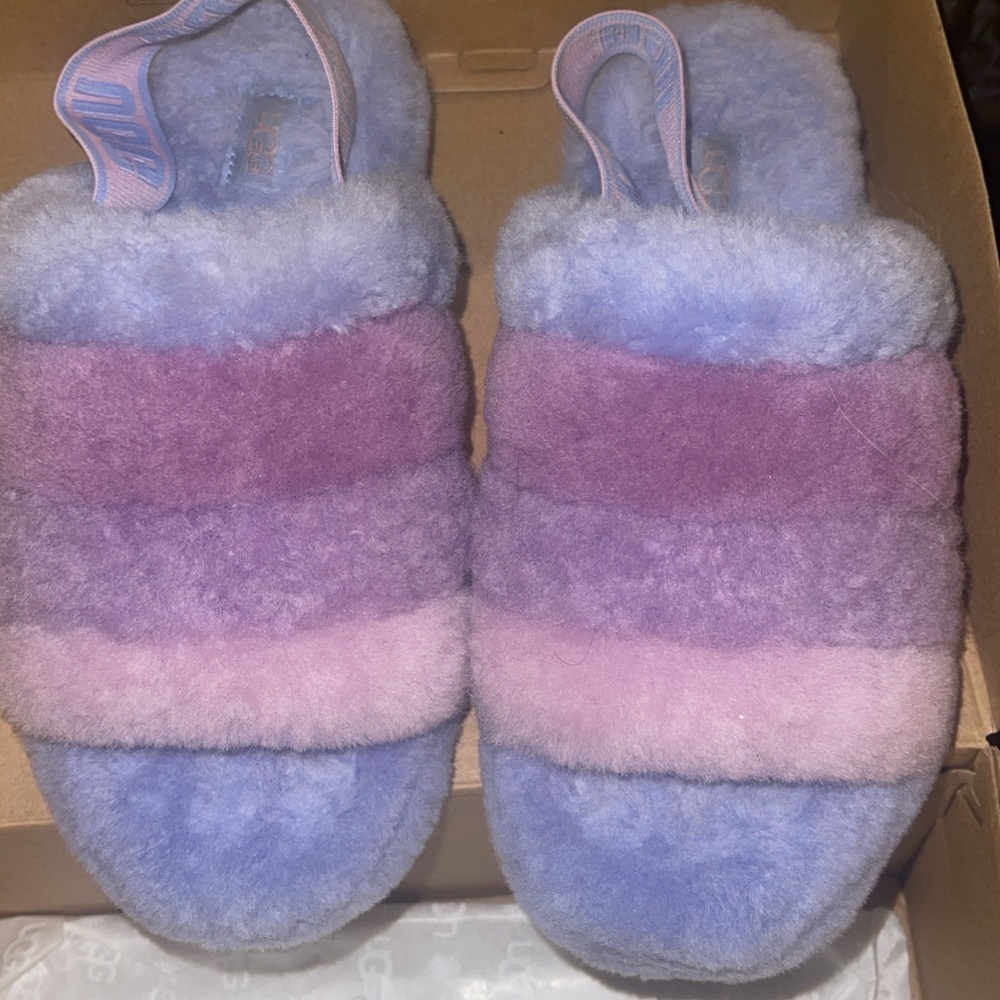 Ugg slides purple multi color